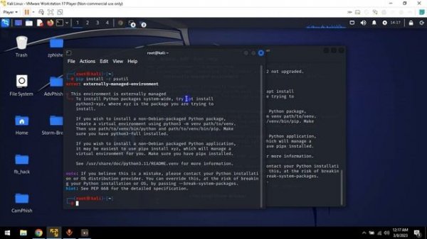 error: externally-managed-environment Kali Linux 2023 Fixed