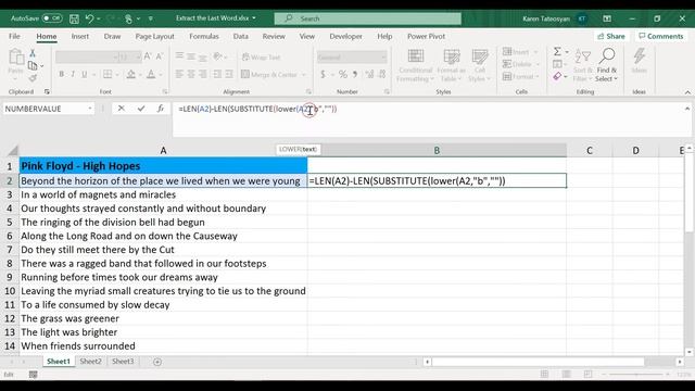 18 - Extract the Last Word from a Cell in Excel смотреть онлайн