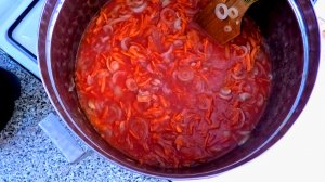 Вкусное овощное лечо с помидорами и морковью. Все просят этот рецепт.