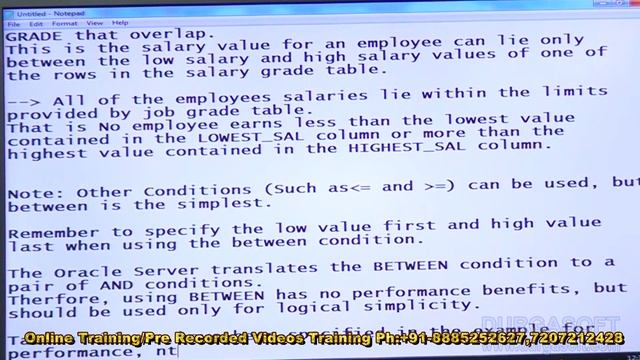 Oracle||Online Training ||Retreving the records with Noneqijoins by Srikanth смотреть онлайн
