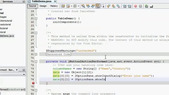 Java Tutorial - Adding rows to JTable - Session 19 смотреть онлайн