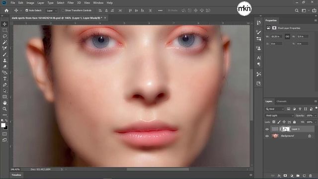 Quickly Smooth Skin and Remove Dark Spots | in One Minute | Photoshop | mkin смотреть онлайн