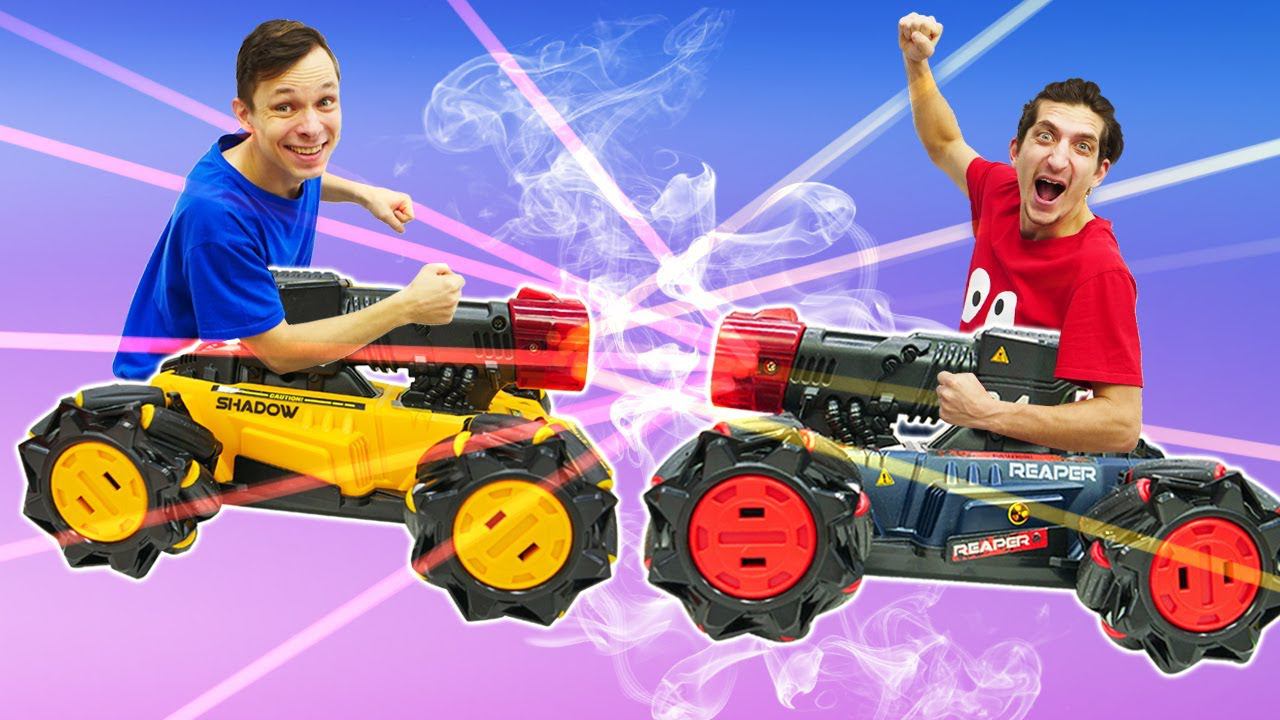 Видео игры гонки в Laser Battle Hunters - Устрой крутые игры гонки в машинки для мальчиков! смотреть онлайн
