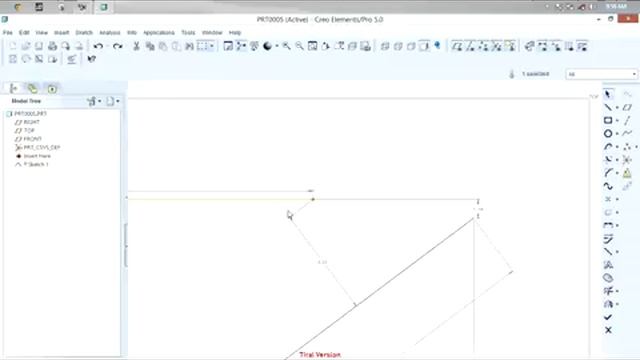 Basic Sketch Tools in Pro Engineer or Creo Elements/ Pro 5.0 Tutorials lecture 2 смотреть онлайн