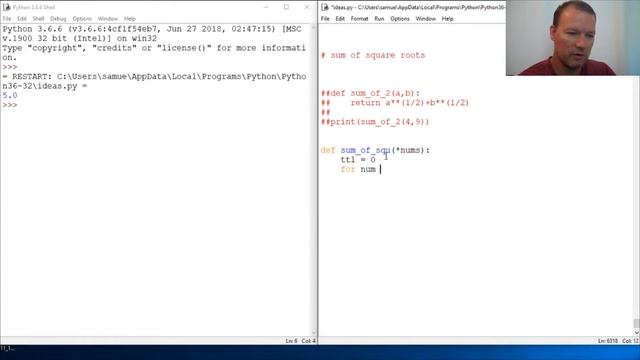 Python Basics Tutorial Sum of Square Roots смотреть онлайн