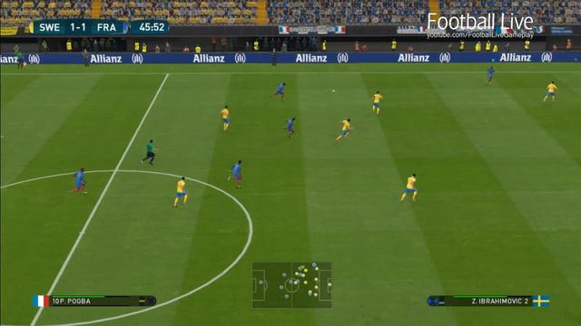 PES 2017 | Team Z.IBRAHIMOVIC vs Team P.POGBA | Sweden vs France смотреть онлайн