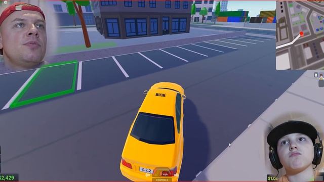 ТАКСУЕМ на BMW в ROBLOX TAXI !!! Перевозим ЛЮДЕЙ в РОБЛОКСЕ