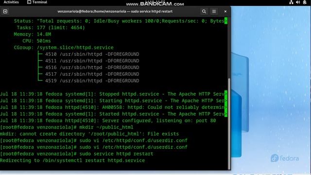 Installing Apache server in Fedora смотреть онлайн