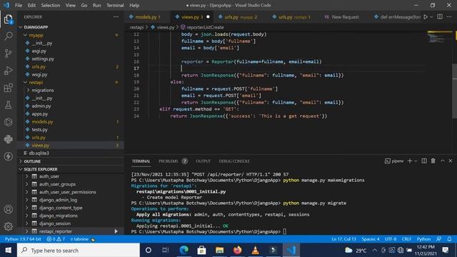 Django Restful API Series - Saving form data to database смотреть онлайн