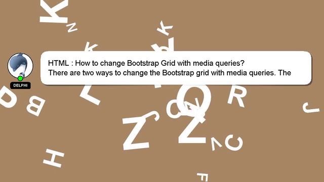 HTML : How to change Bootstrap Grid with media queries? смотреть онлайн