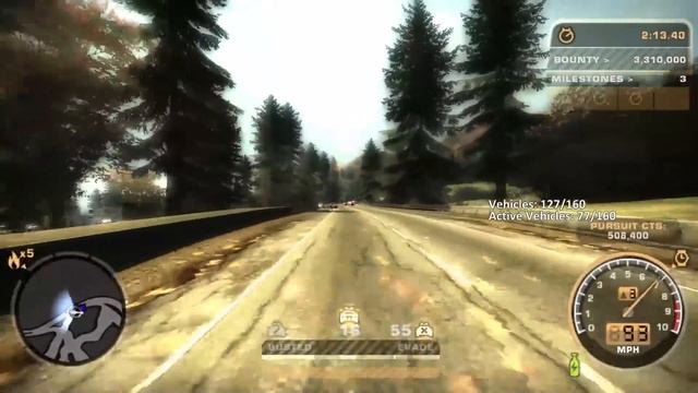 NFS Most Wanted with 100+ cops in a single chase смотреть онлайн