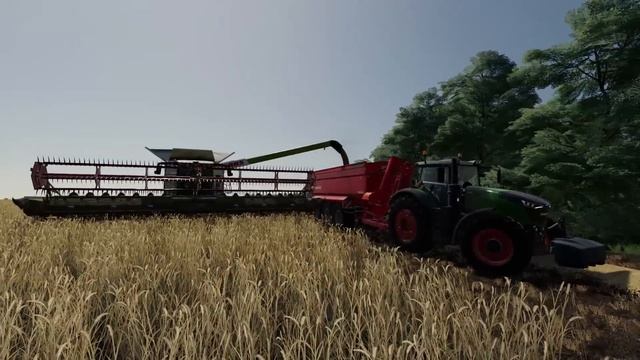 FS19 Первая пробная уборка урожая на карте Кошмак,  Claas Lexion 7700, Fendt 1050, Scania V8, MAN