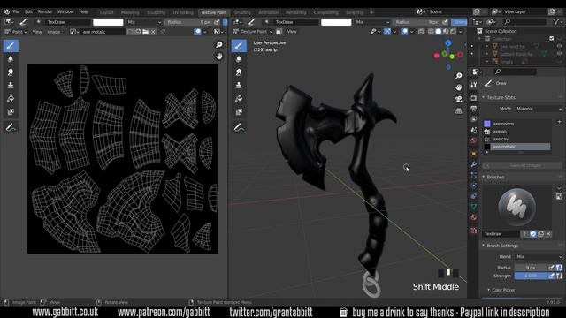 Axe - Detailed Game Objects - p20 - Metallic Maps in Detail смотреть онлайн
