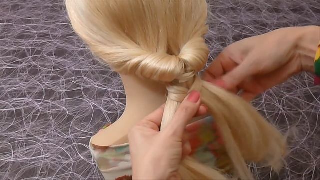 Красивая причёска в школу/на работу/на каждый день с косичкой Рыбий хвост для средних/длинных воло смотреть онлайн