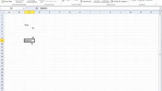 HOW TO KEEP LEADING ZEROS ON LEFT IN EXCEL 2010? VIDEO TUTORIAL смотреть онлайн