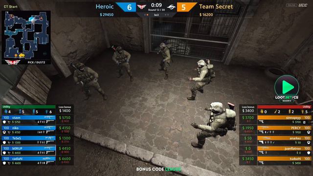 (RU) Heroic vs Team Secret | LOOT.BET/CS Season 6 | map 2 | by @Mr_Zais & @CsAnub1s смотреть онлайн