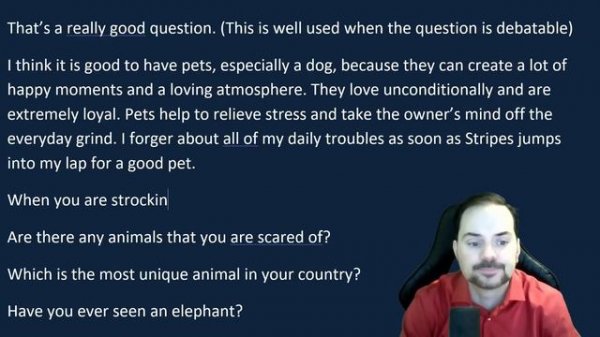 IELTS Live Class - Speaking Part 1 about Animals