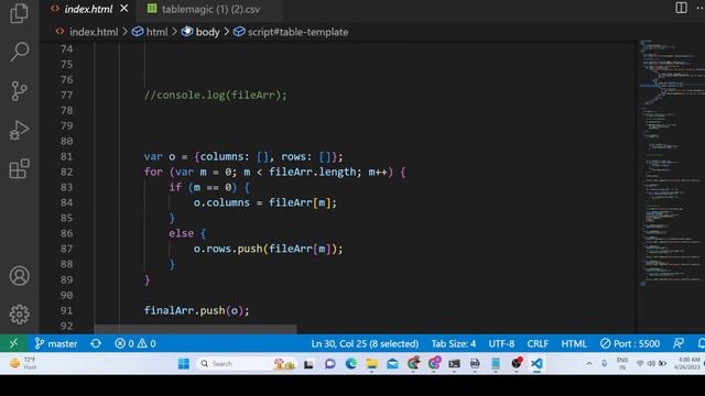 Javascript Project to Build Form UI CSV CRUD Table Editor With Validation & Preview in Browser смотреть онлайн