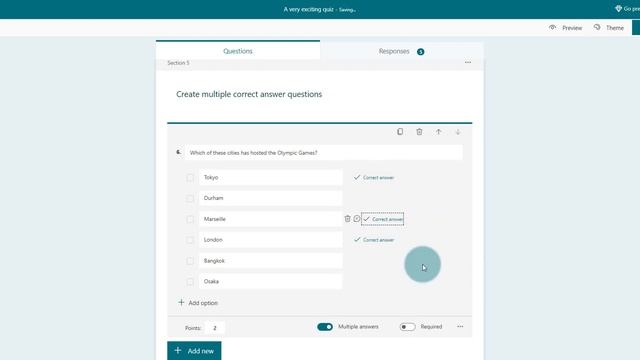 How To Create Multiple Correct Answer Questions in Microsoft Forms смотреть онлайн