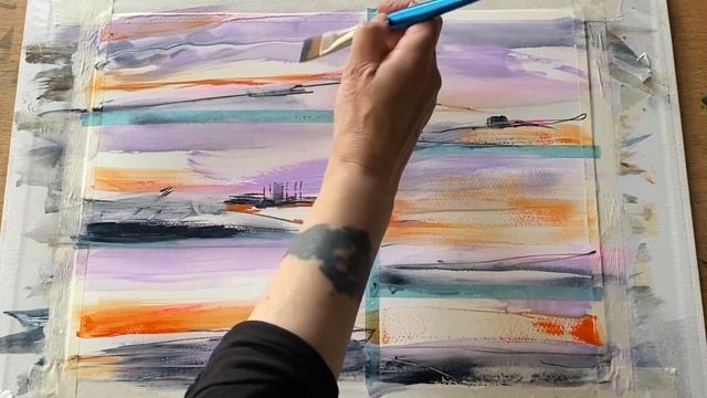 Explore EXPRESSIVE ABSTRACT LANDSCAPES, Loose Watercolour Painting Demo, Watercolour Mixed Media смотреть онлайн