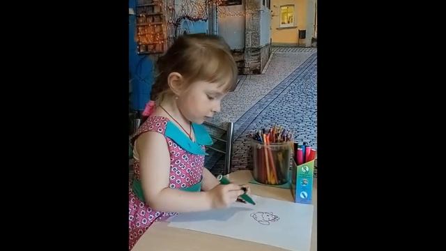 Рисуем цветок. Творческое задание для детей 2-3 года. смотреть онлайн