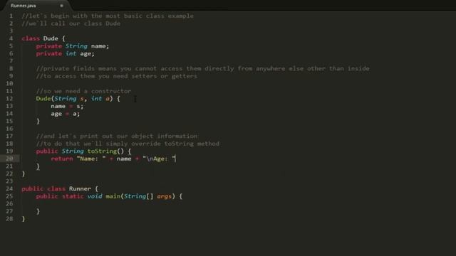 JAVA Tutorial 01 - Most basic class example смотреть онлайн