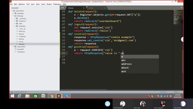 Django Cookies Example by Shiva Sir, Django: using cookies ,Cookies Tutorial in Django смотреть онлайн