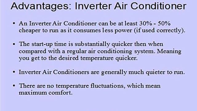Advantages of an Inverter Air Conditioner смотреть онлайн