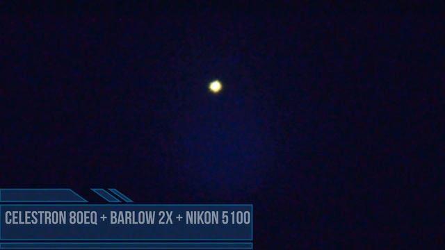 Венера в любительский телескоп Celestron Powerseeker 80EQ. Что видно в телескоп.