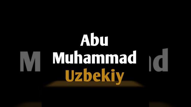 Islomiy Davlat Tarixi | Abu Muhammad O'zbekiy
