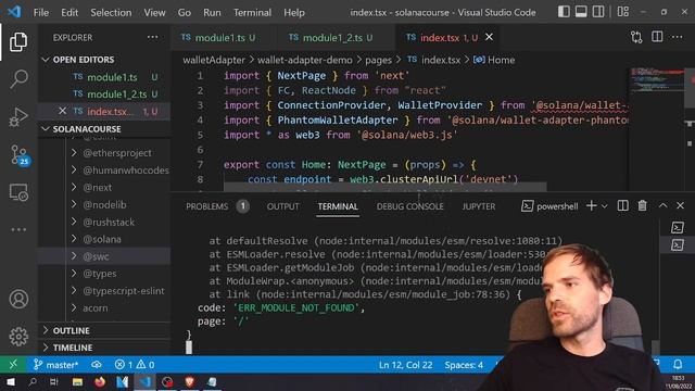 Frontend integration with WalletAdapter [Solana Development Course: Module 1, Part 3] - Aug 21st '2 смотреть онлайн