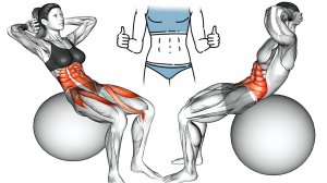 Прощай Жир на Животе (просто сделай это на мяче)