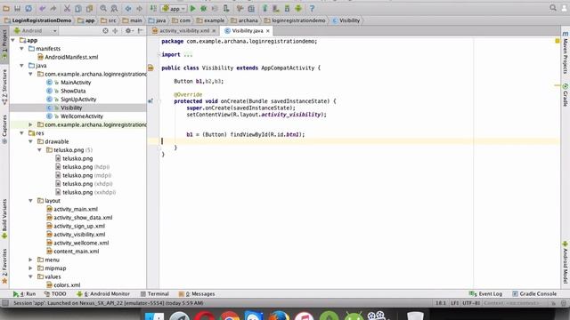 Working with View Visibility in Android смотреть онлайн