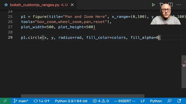 Bokeh: CustomJS for ranges смотреть онлайн