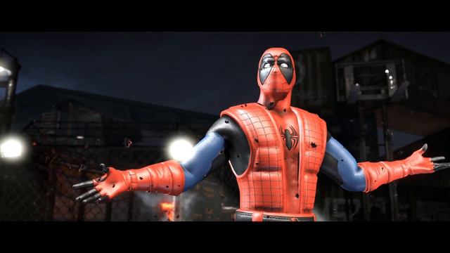 Mortal Kombat XL - Spider-Pool Shinnok Costume Mod Performs Intros On All Stages 4K Mods смотреть онлайн