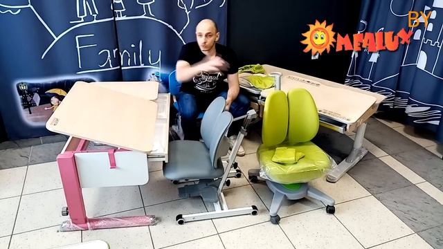 Растущая парта для школьника Mealux и ортопедический стул кресло в Минске, как выбрать парту. смотреть онлайн
