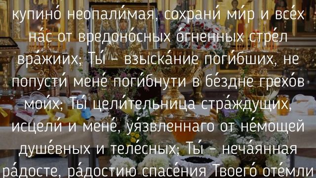 Просительная молитва ко Пресвятой Богородице | Успенский пост | Аудио + текст на экране смотреть онлайн