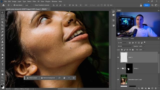 Remove EXTREME Acne with Ai Generative Fill in Photoshop (Beta) смотреть онлайн