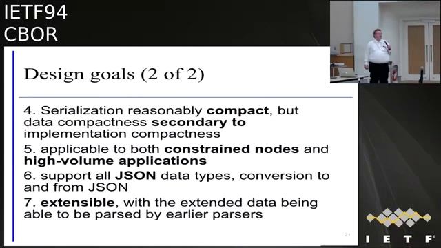 IETF94 TUTORIAL CBOR 20151101 1600 смотреть онлайн