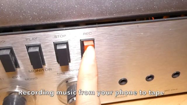 Tape recorder ReVox A77. How to record Music from phone to tape. смотреть онлайн
