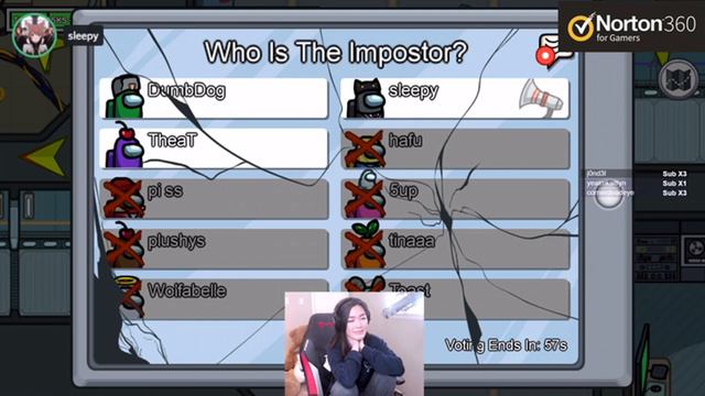 Among Us | Sleepy uses a coin to decide who to vote out смотреть онлайн