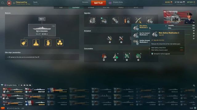 World Of Warships - Preussen: Upgrade & Commander Build
