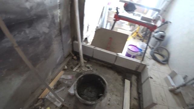Ремонт ванной своими руками/возводим стены из силикатных плит. смотреть онлайн