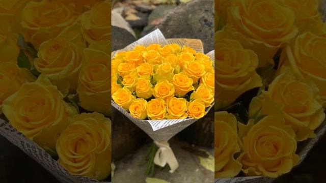 Букет из 31 желтой розы смотреть онлайн