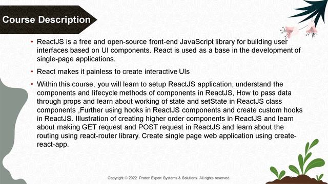 DEVELOPING WEB APPLICATION USING REACT JS смотреть онлайн