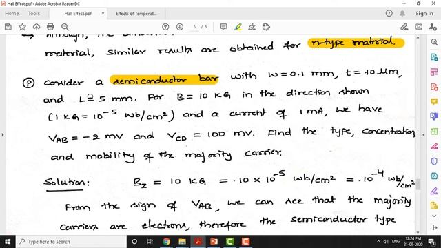 Electronic Device (18EC33): Module 1: Solved Problems on Hall Effect and Temp. Effects on Mobility смотреть онлайн