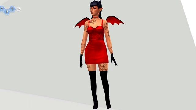 Devil in a Red Dress | The Sims 4 Halloween CAS + CC List смотреть онлайн