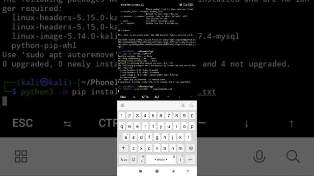 find any phone namber details in Android PhoneInfoga by (fsociety) смотреть онлайн