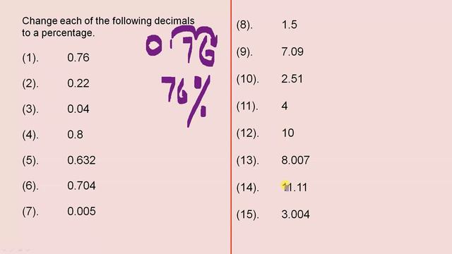Decimals to Percentages Worksheets смотреть онлайн