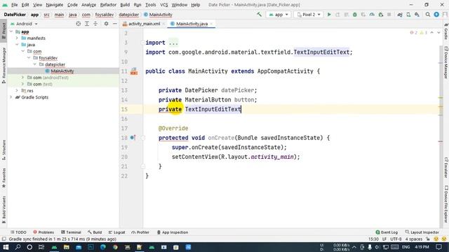 Android Bangla Tutorial 7.17 - datepicker in android studio example смотреть онлайн